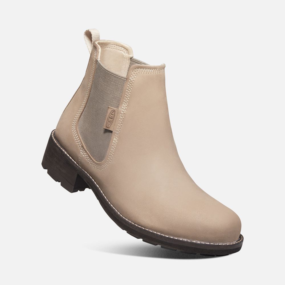 Bottes Chelsea Keen Femme Beige | Oregon City | EYDRZ-8460